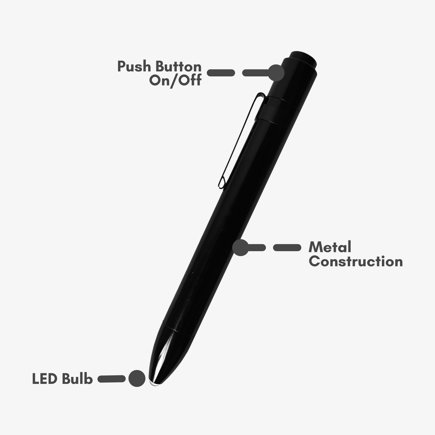 BV Medical Stealth Jet Black LED Penlight