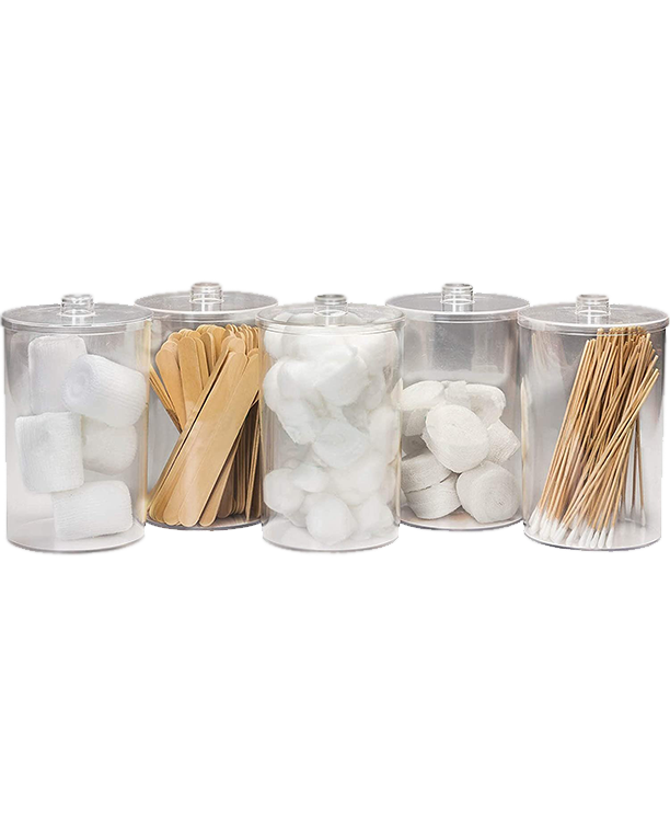 Clear Lidded Small Plastic Box Sundries Tools Cotton swab Storage