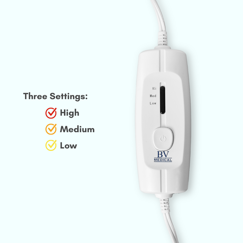 BV Medical 3-Settings Heating Pad with Auto Shut Off