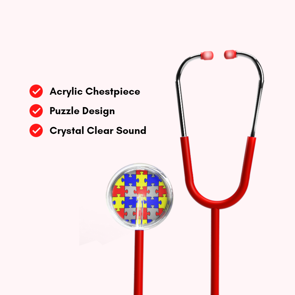 Autism Awareness Red Gemscope