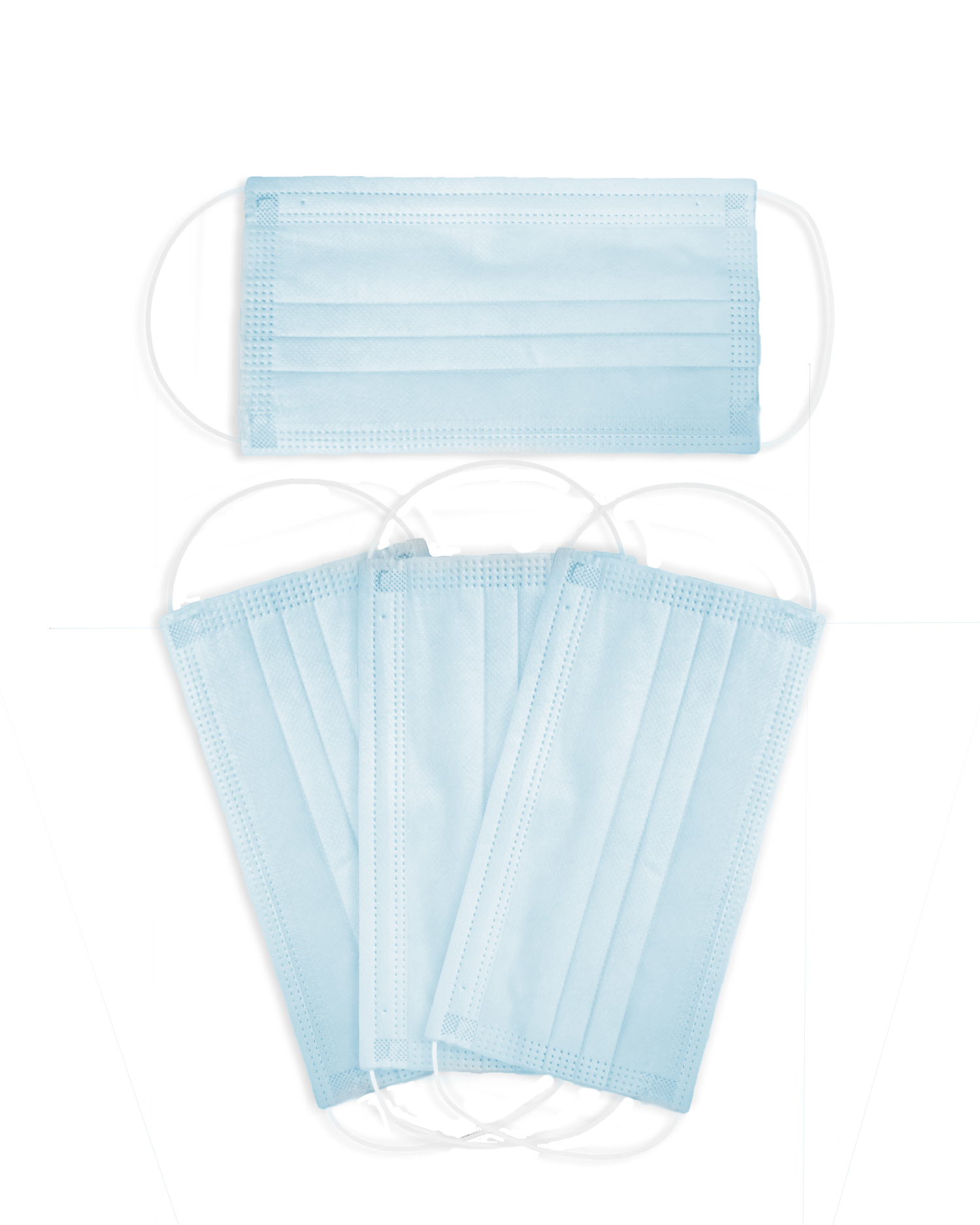 Regular Blue Mask Blue Face Masks 50 Pack for Single-Use - BV Medical