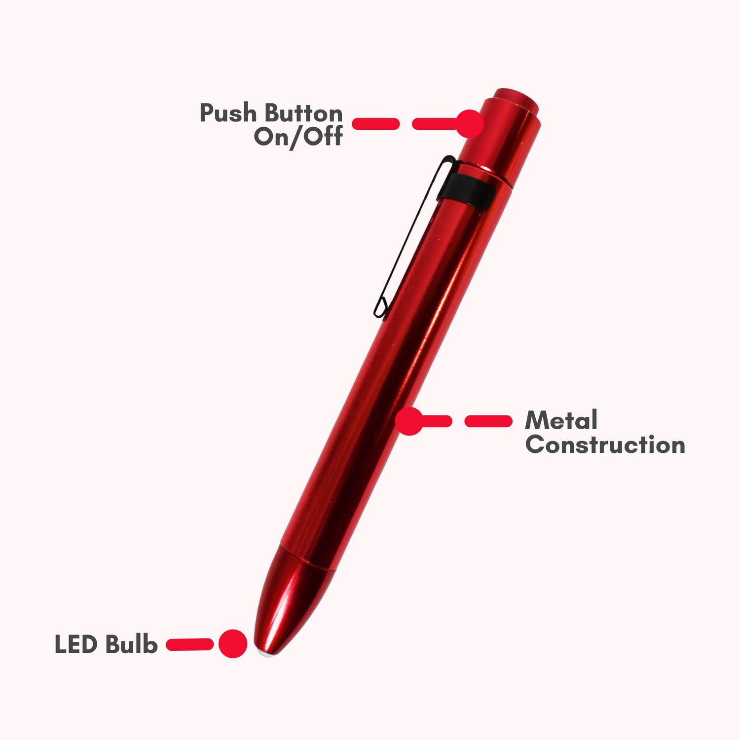 BV Medical LED Penlight Cherry Red