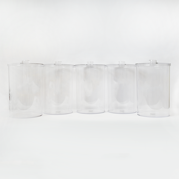 BV Medical Clear Sundry Jars Unlabeled Set of 5