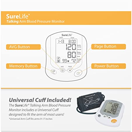 SureLife® Premium Arm Blood Pressure Monitor (Talking)