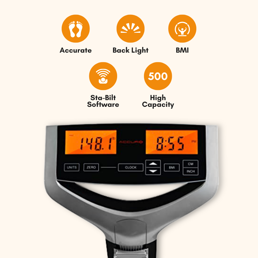 Accuro Digital Scale with 500 lb Capacity and BMI Scale (DB100)