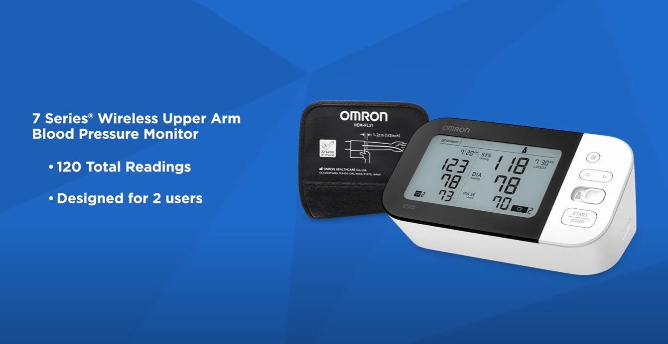 OMRON 7 Series® Wireless Upper Arm Blood Pressure Monitor (BP7350