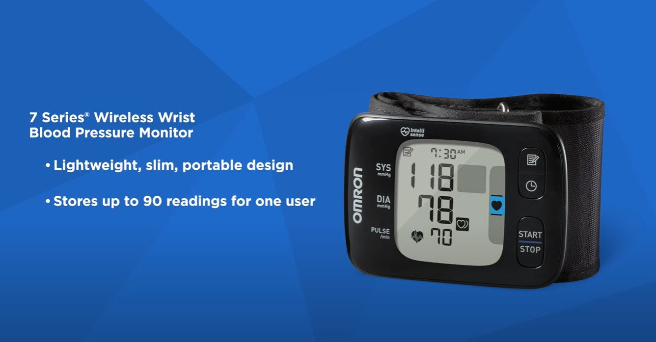 Omron 3 Series Wrist Blood Pressure Monitor (BP6100) - Home BP Checking