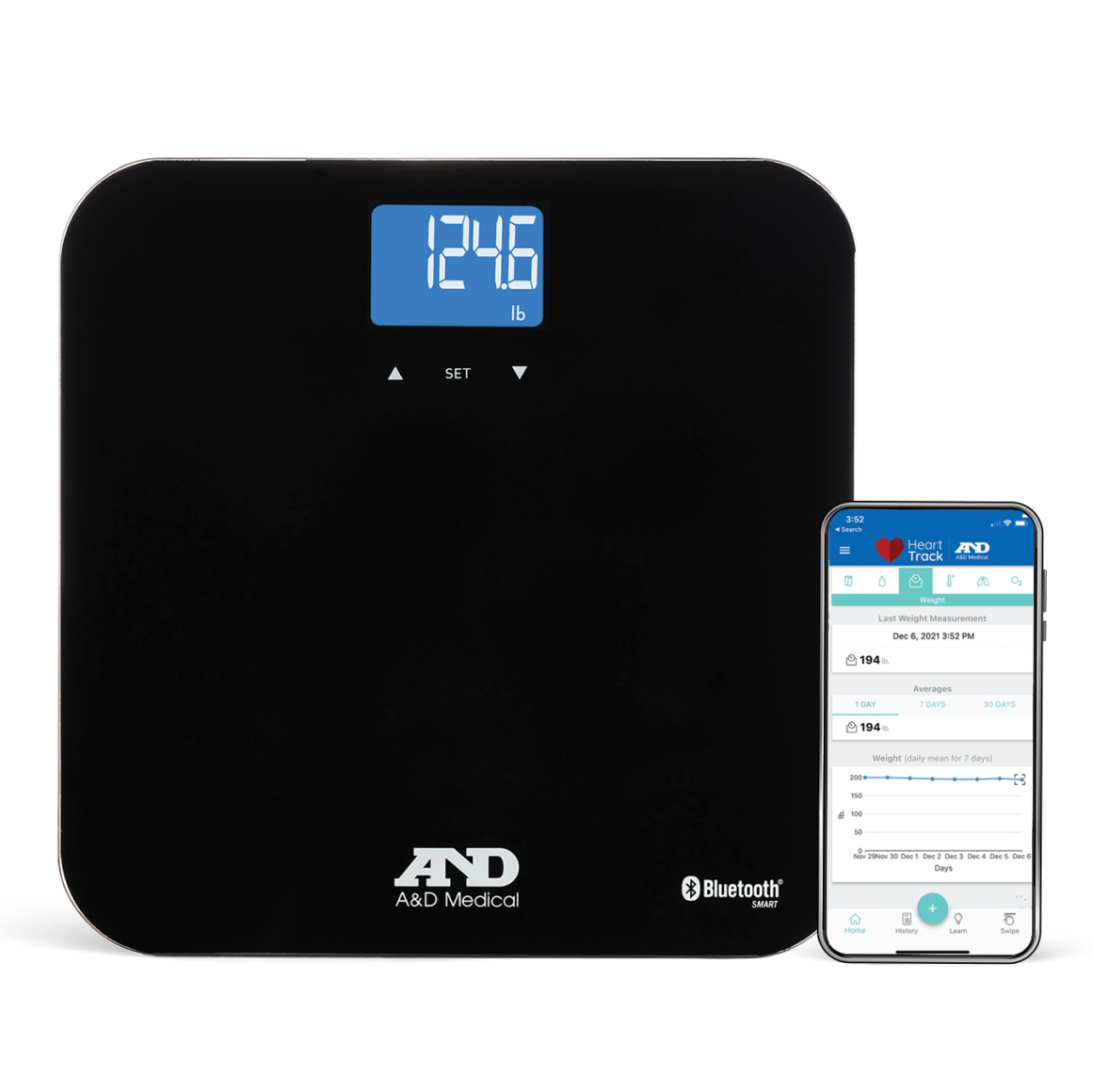 A&D Medical Essential Wireless Weight Scale (UC350BLE) BV Medical